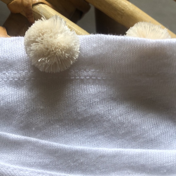 J Crew tank top with tan fringe balls at hem NWOT - Picture 5 of 12